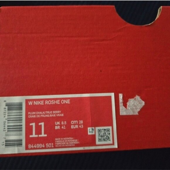Nike Roshe One Women Size 11 Plum Chaulk True Berry 112025 Gf - Picture 12 of 12
